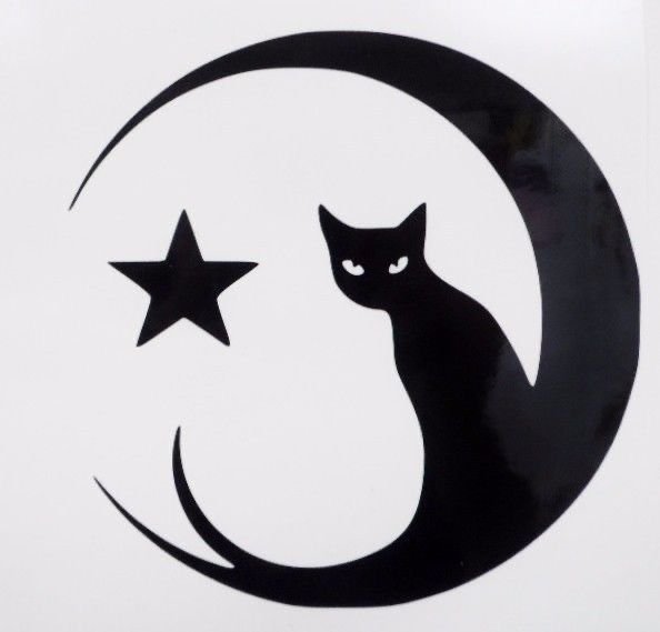 Тату черная кошка