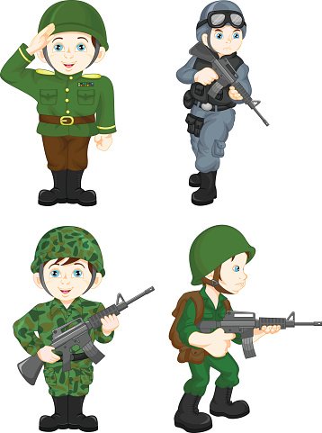 Солдат с ребенком