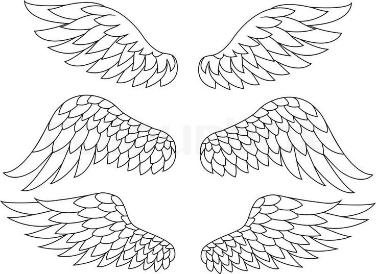 Крылья трафарет