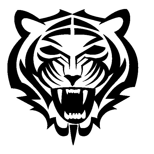 Силуэт морды тигра