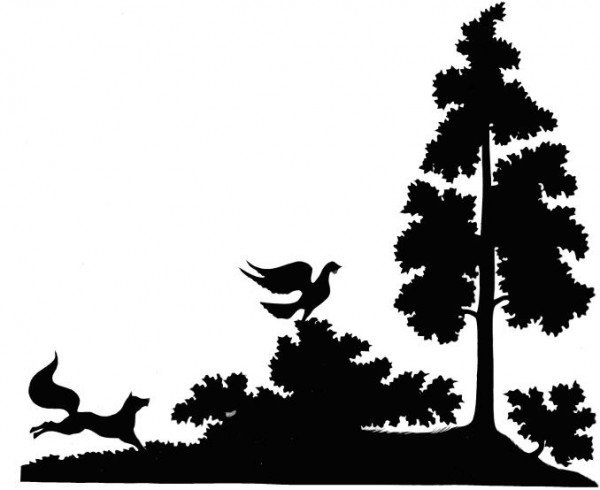 Силуэт леса