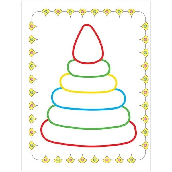 Пирамида раскраска для детей