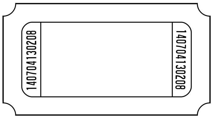 Билет раскраска для детей