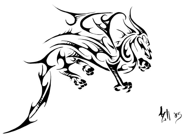 Тату дракон