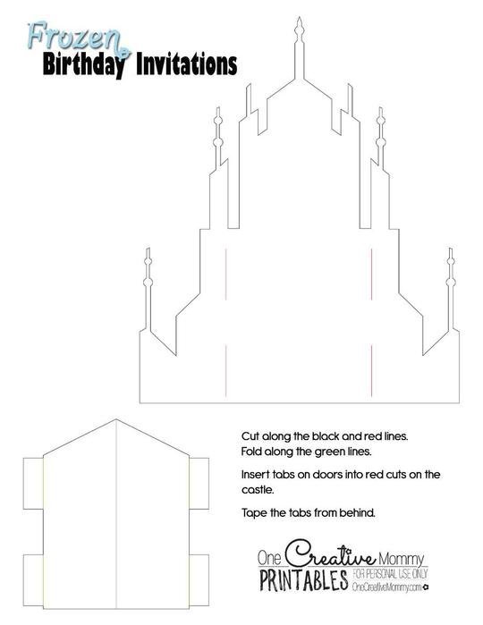 Замок Холодное сердце из картона