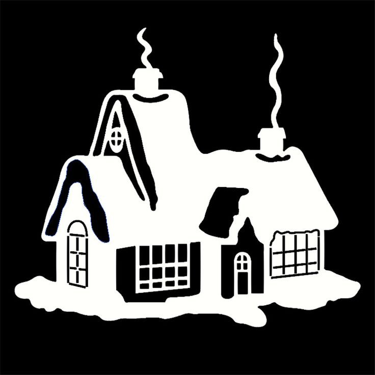 Домик трафарет