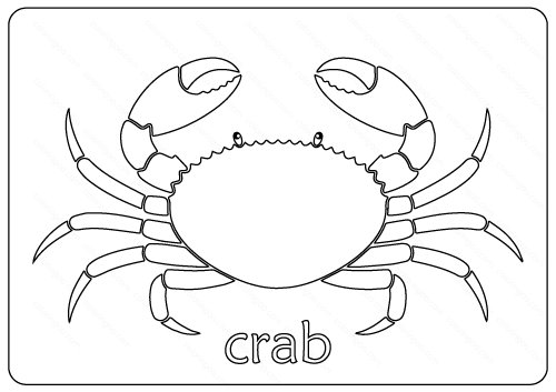 Краб раскраска для детей