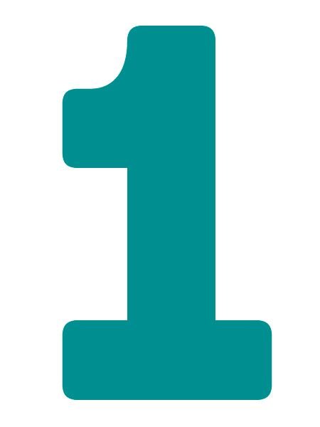 Цифра 1 трафарет