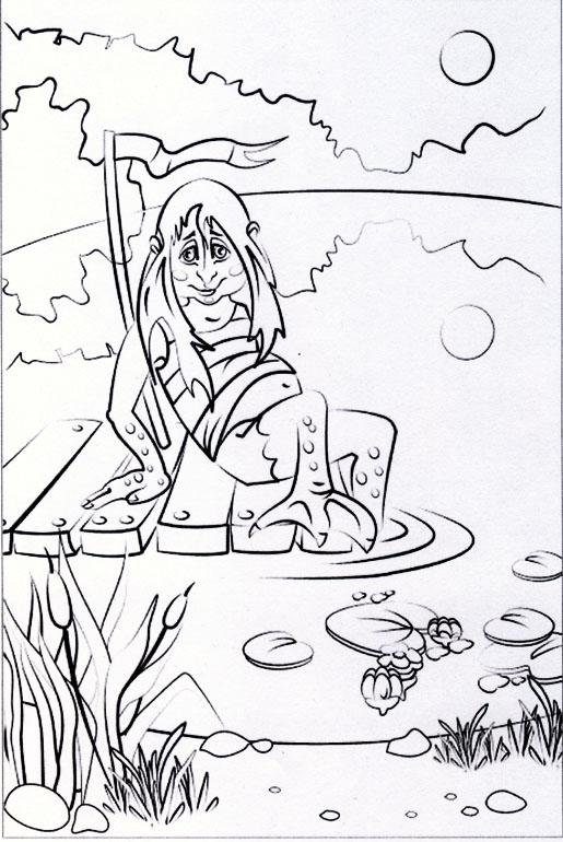 Кикимора раскраска для детей