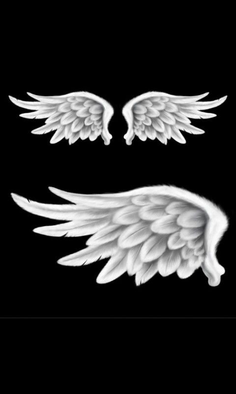 Крылья ангела трафарет