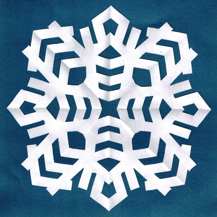 Снежинки для вырезания из бумаги объемные