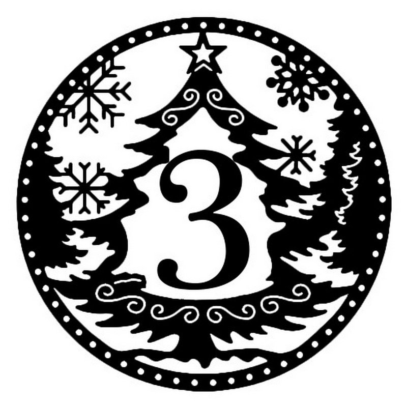 Трафареты на окна цифры