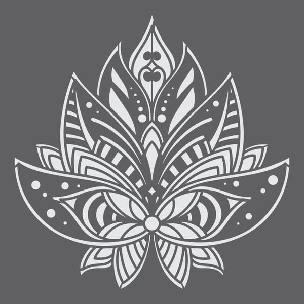 Лотос с узором трайбл