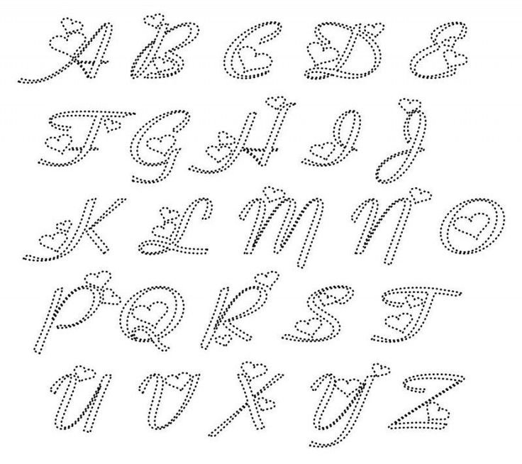 Алфавит трафарет для вышивки