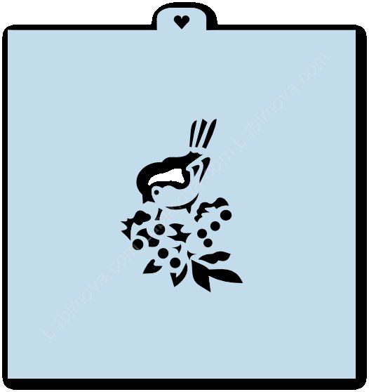 Снегирь трафарет