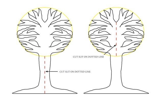 Макет объемного дерева