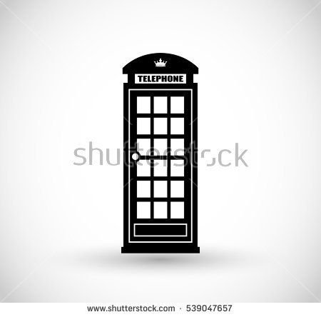 Английская телефонная будка вектор