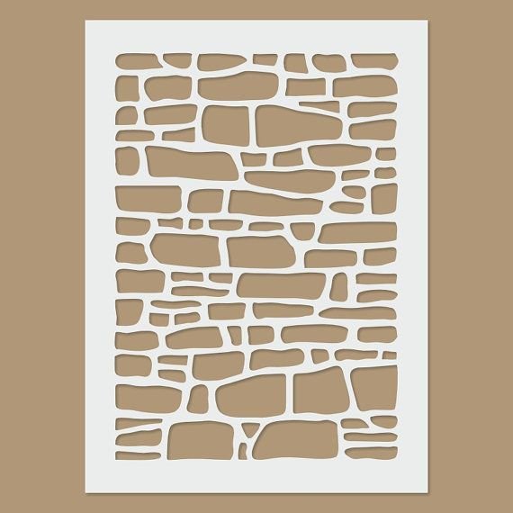 Кирпичная стена трафарет