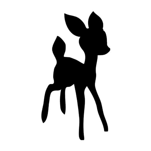 Новогодний олень трафарет