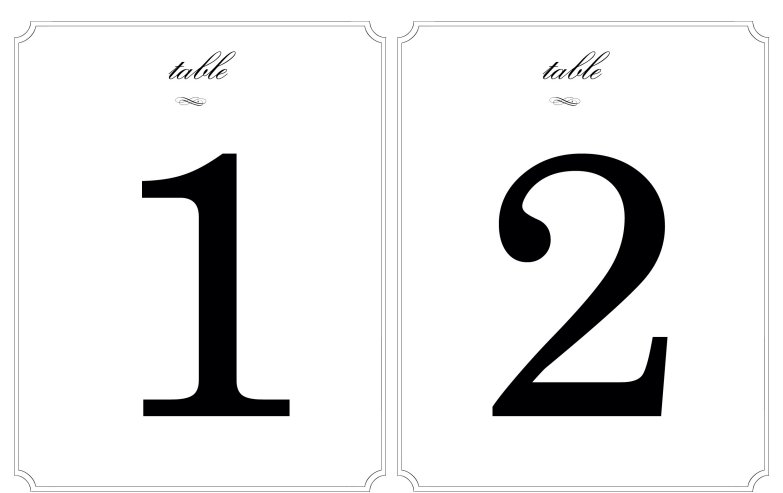 Номера столов печать