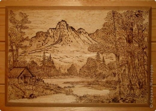 Пейзажи для выжигания по дереву