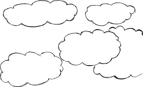 Облако трафарет для вырезания