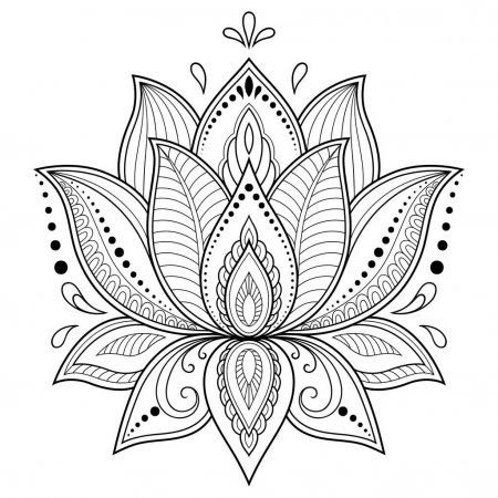 Лотус Мандала Колоринг