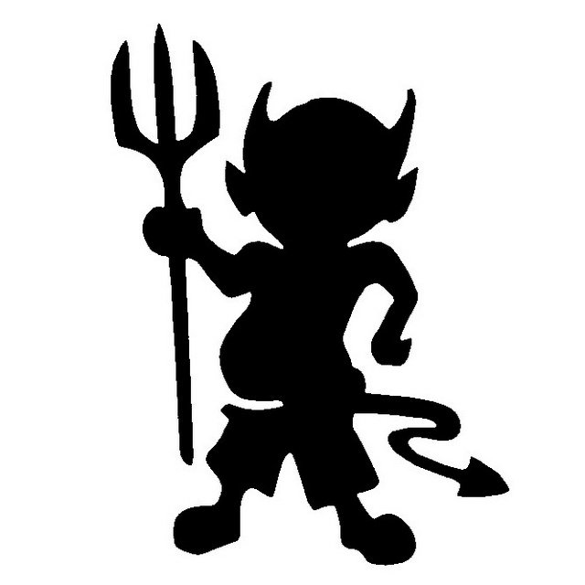 Трафарет чертенка