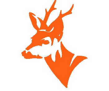 Силуэт головы косули