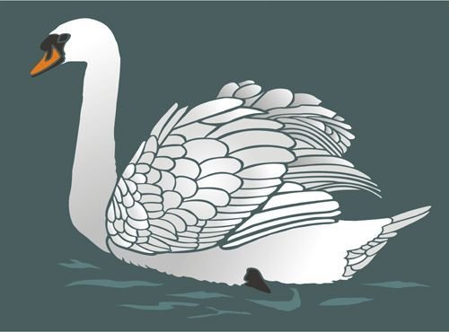 Лебедь стилизация