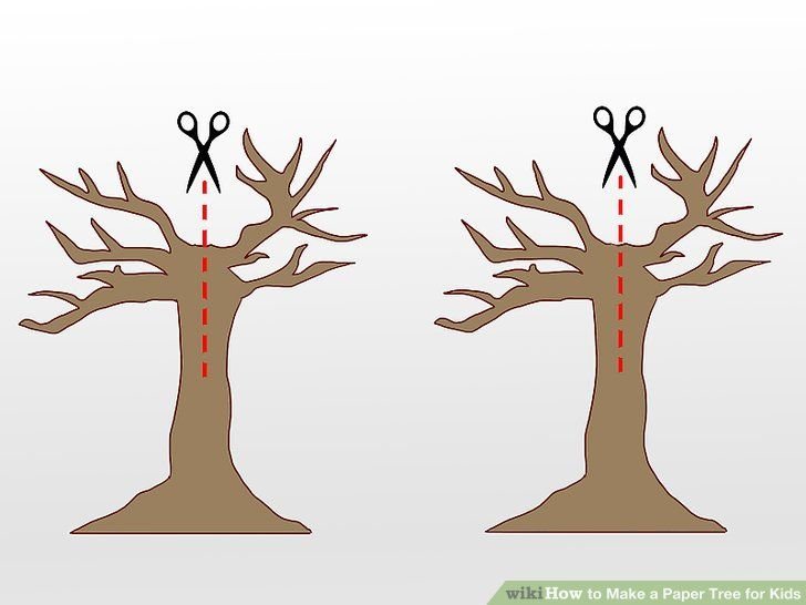 Дерево из картона