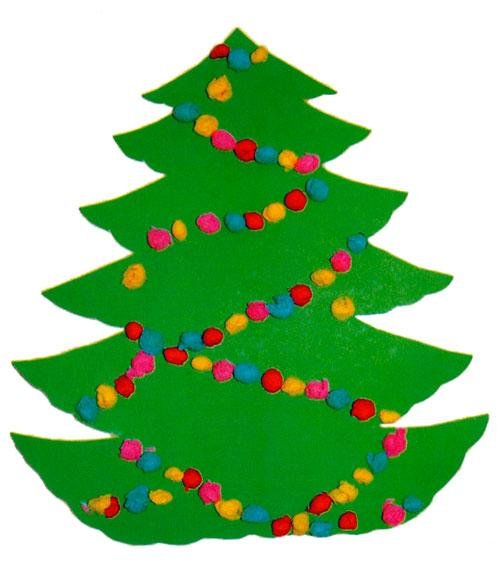Аппликация елка на новый год