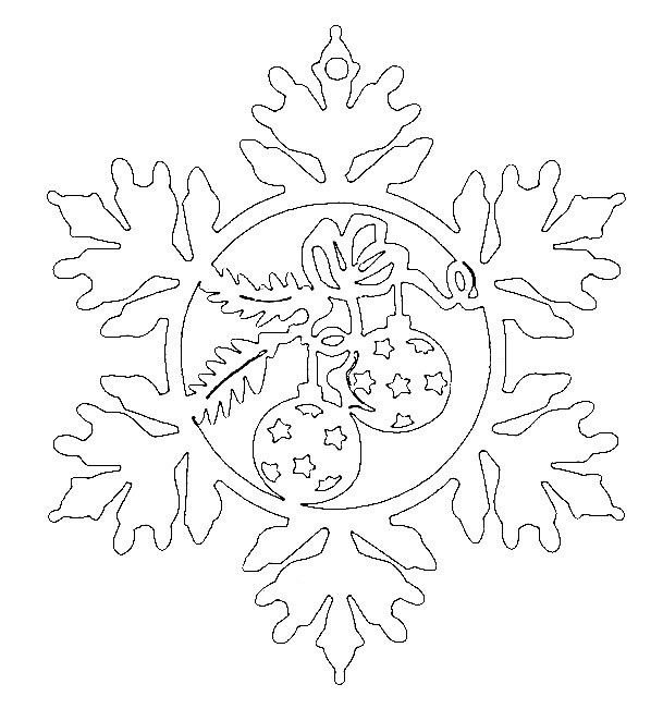 Вытынанки снежинки