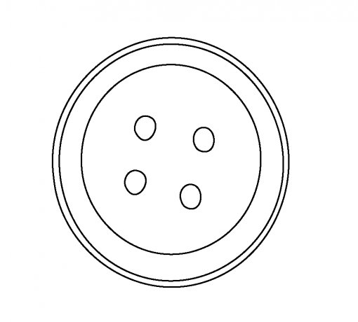 Трафарет пуговицы