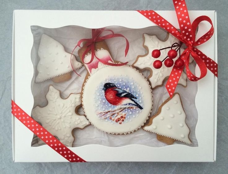 Пряник Снегирь роспись