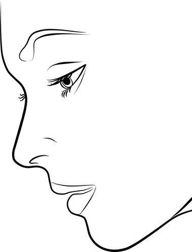 Очертания женского лица