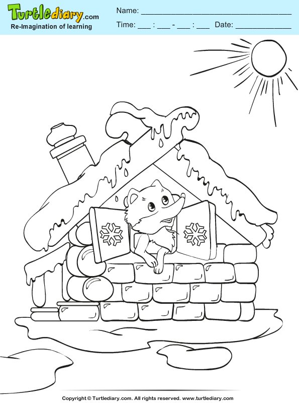 Раскраска. Заюшкина избушка