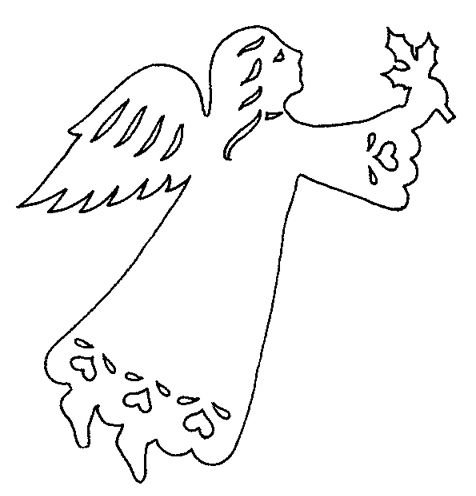 Трафареты ангелов для вырезания