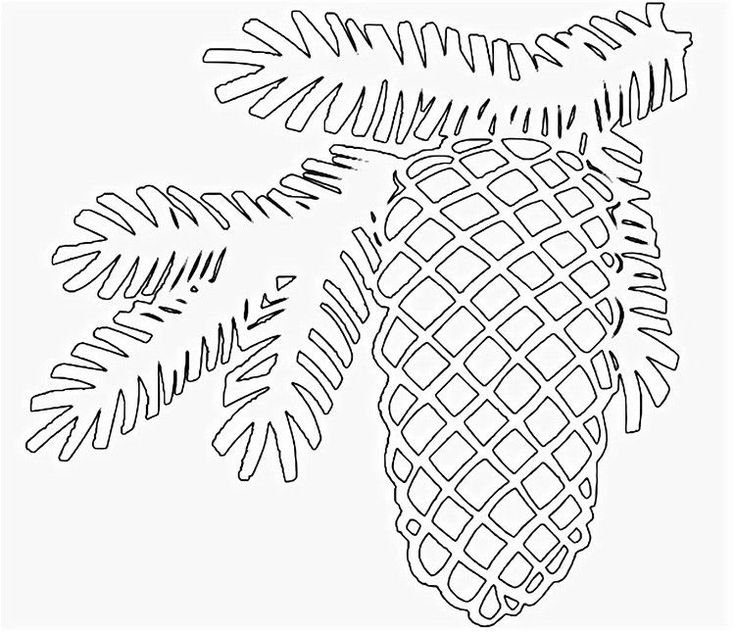 Вытынанки еловые веточки