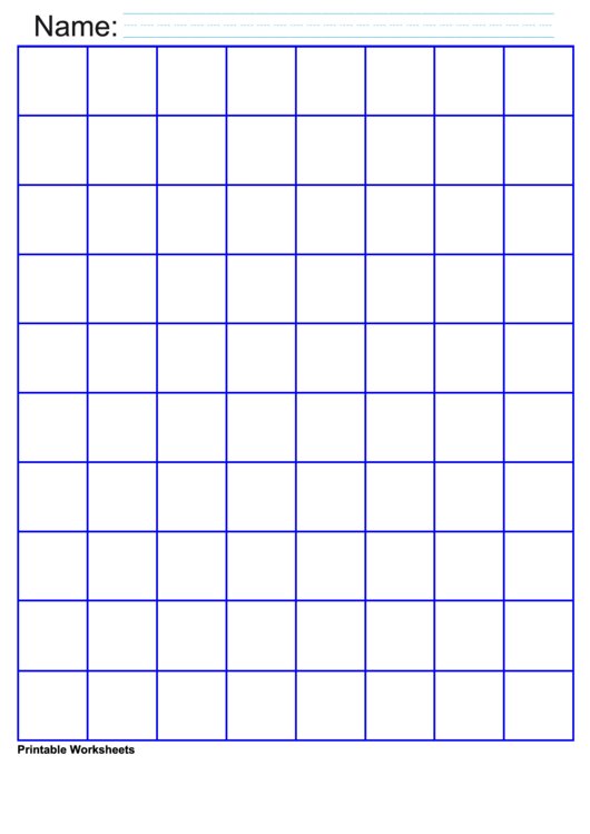 Лист в крупную клетку для печати