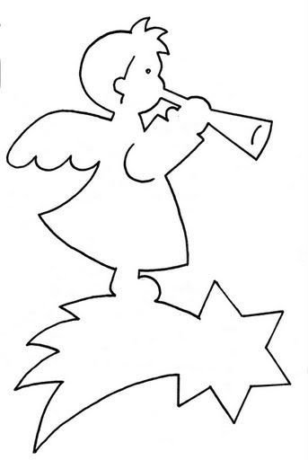 Трафареты ангелочков для вырезания из бумаги