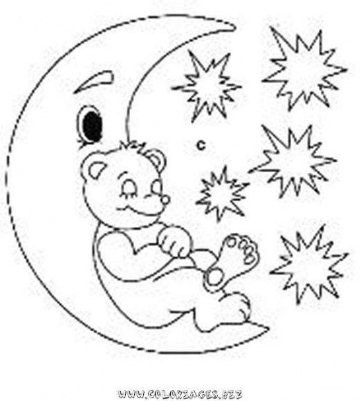 Трафарет месяца для вырезания