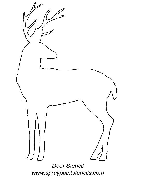 Олень контур