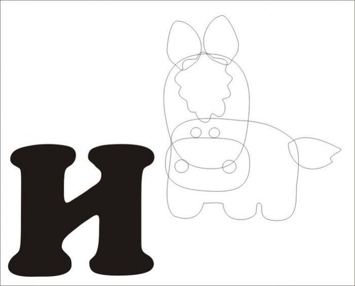 Буквы алфавита из фетра