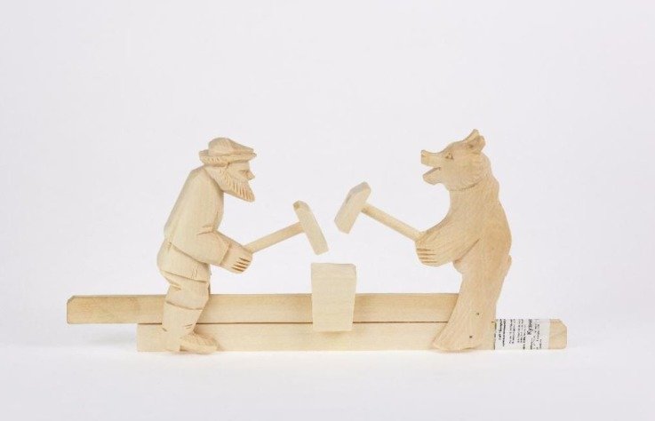 Богородская игрушка трафарет