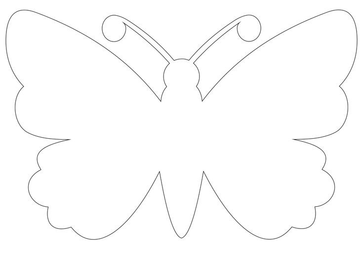 Трафарет бабочки для вырезания