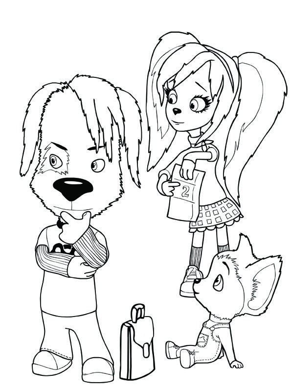 Раскраска дружок Барбоскин