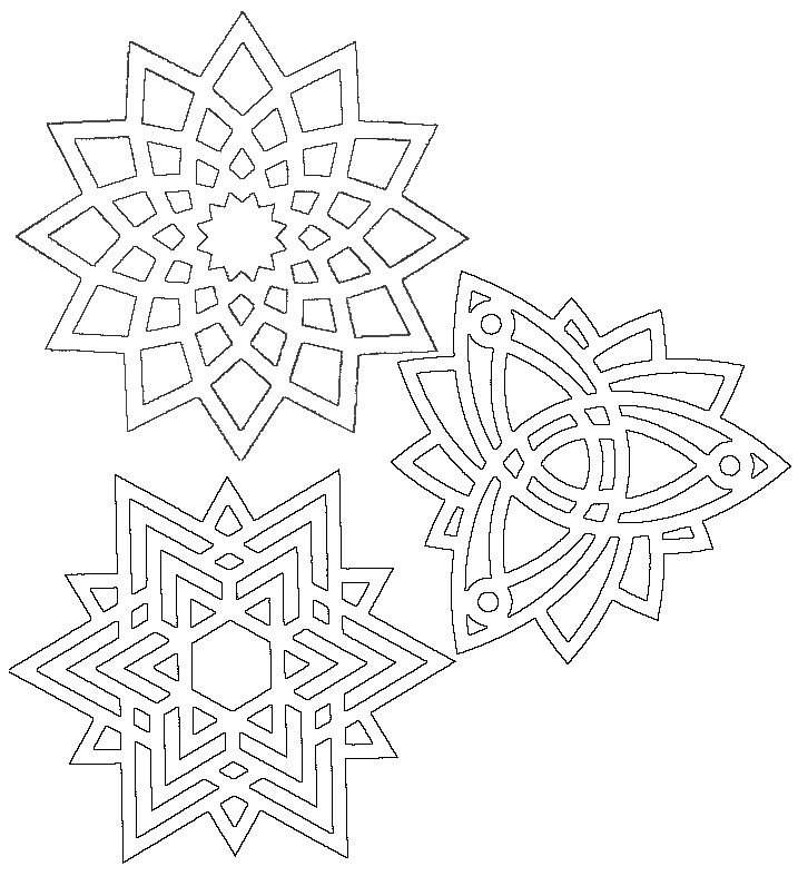 Вытынанка снежинки