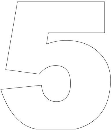 Пятерка трафарет