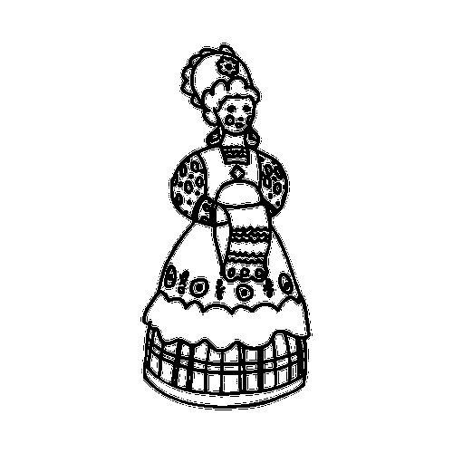 Дымковская игрушка барышня раскраска